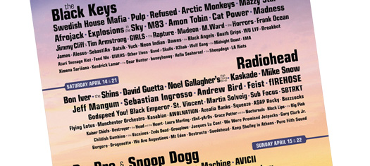 Coachella 2012 - erneut viele Livestreams