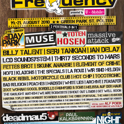 Das Line-Up des Frequency 2010