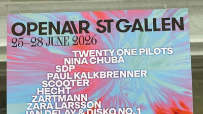 Nun offiziell: Open Air St. Gallen 2026 mit Twenty One Pilots, Nina Chuba – wer an welchem Tag spielt